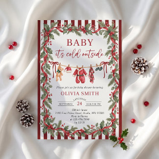 Baby It's Cold Outside Christmas Baby Shower Invitation