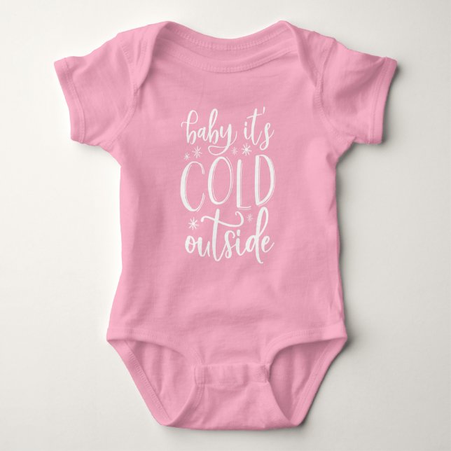 Baby It's Cold Outside Christmas Bodysuit (Front)