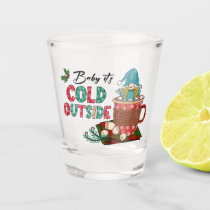 Baby It's Cold Outside   Christmas Gnome Shot Glass