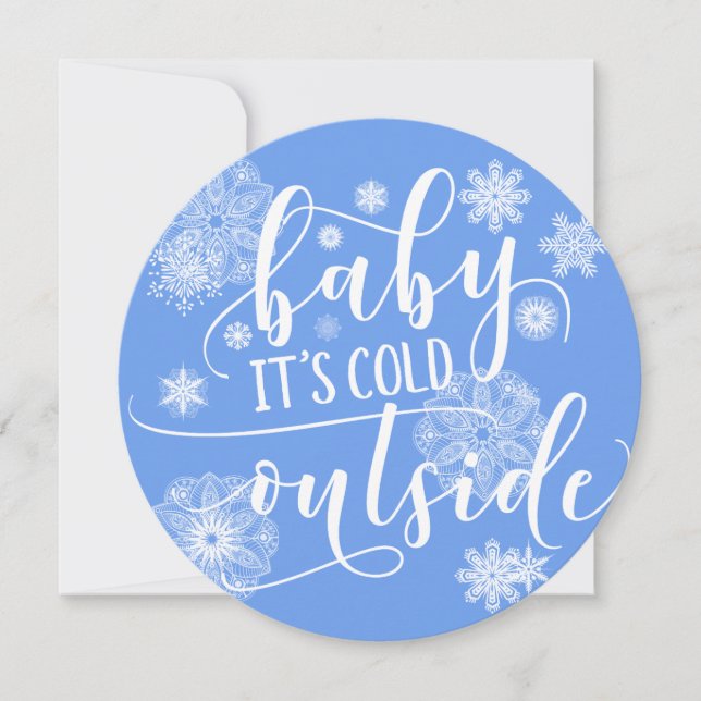 Baby it's Cold Outside Christmas Holiday Card (Front)