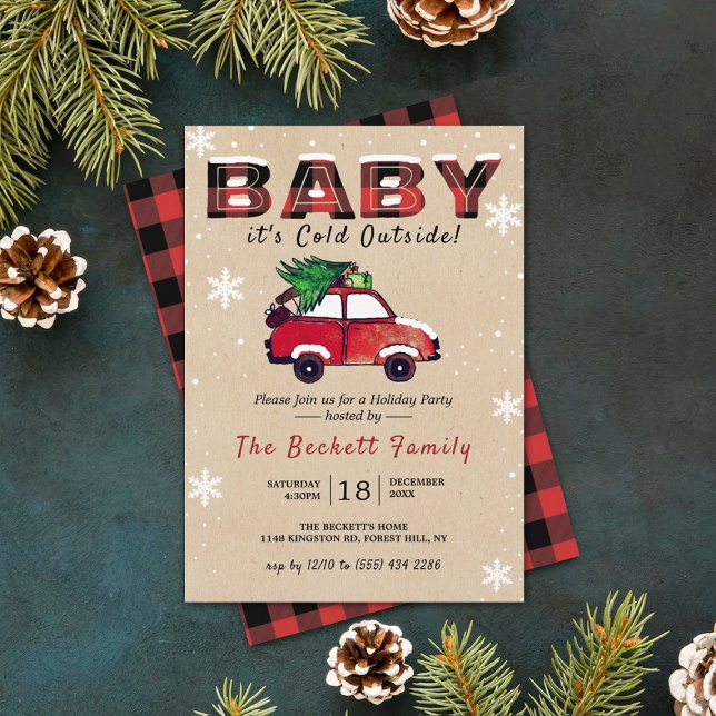 Baby It's Cold Outside | Christmas Holiday Party Invitation (Creator Uploaded)