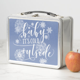 Baby it's Cold Outside Christmas Metal Lunch Box
