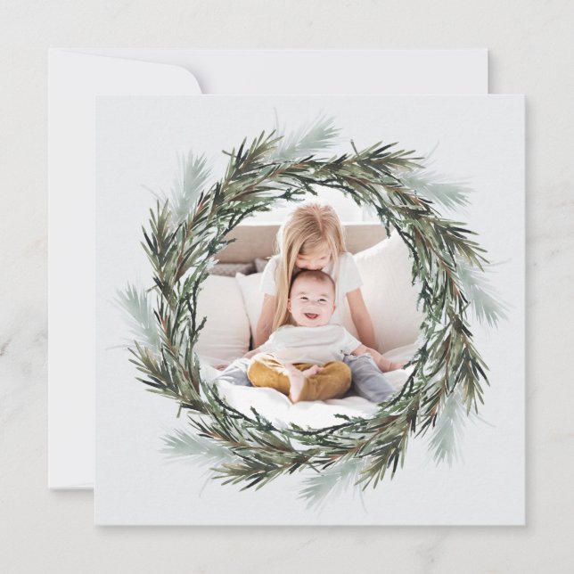 Baby its cold outside Christmas photo Announcement (Front)