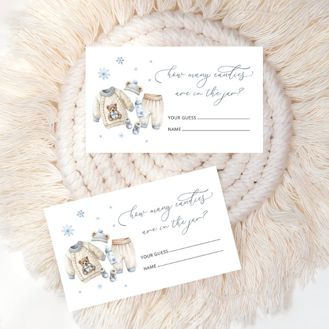 Baby Its Cold Outside Clothes How Many Candies Enclosure Card (Creator Uploaded)