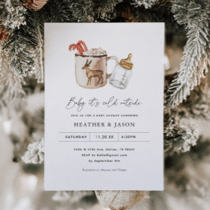 Baby It's Cold Outside Cosy Winter Baby Shower Invitation