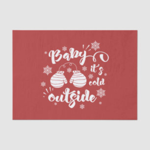 Baby its cold outside cute mittens winter tissue paper