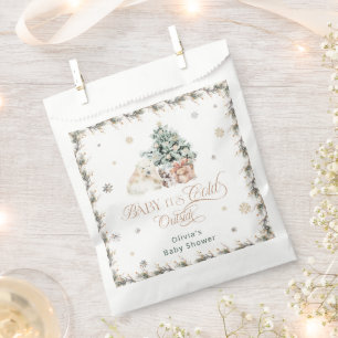 Baby it's Cold Outside Cute Polar Bear Baby Shower Favour Bags