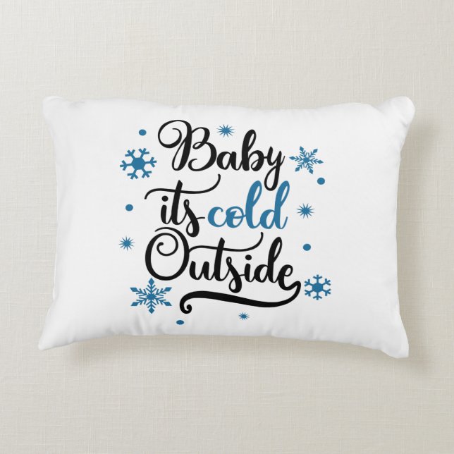 baby its cold outside decorative cushion (Back)
