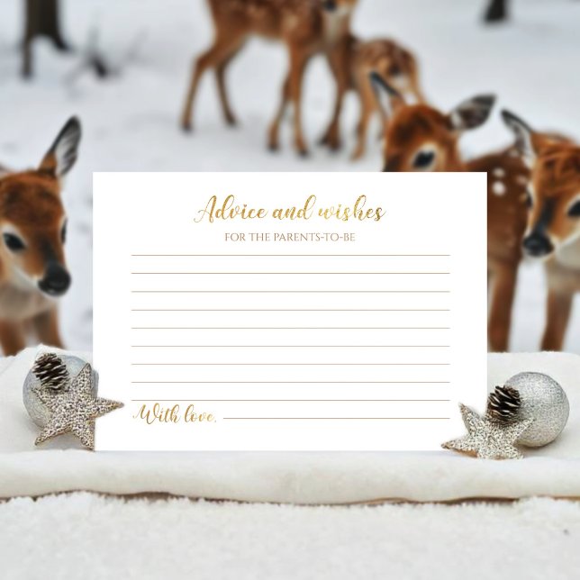 Baby it's cold outside Deer Advice Baby Shower  Enclosure Card (Creator Uploaded)