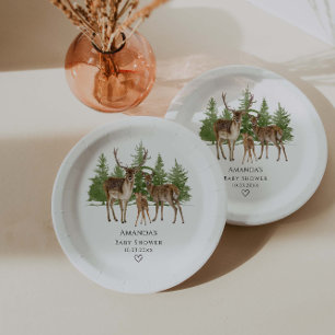 Baby It's Cold Outside Deer Baby Shower  Paper Plate