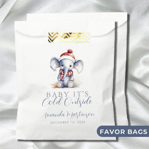 Baby it's cold outside elephant christmas shower  favour bags