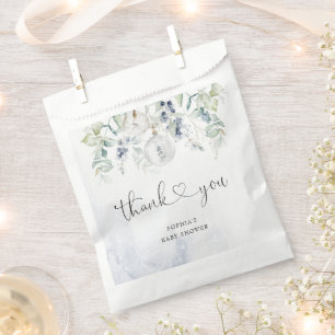 Baby its cold outside eucalyptus baby shower favour bags