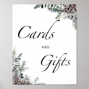 Baby it's cold outside evergreen cards and gifts poster