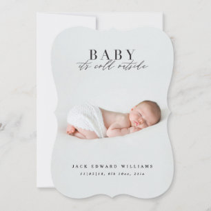 Baby it's cold outside first Christmas photo Holiday Card