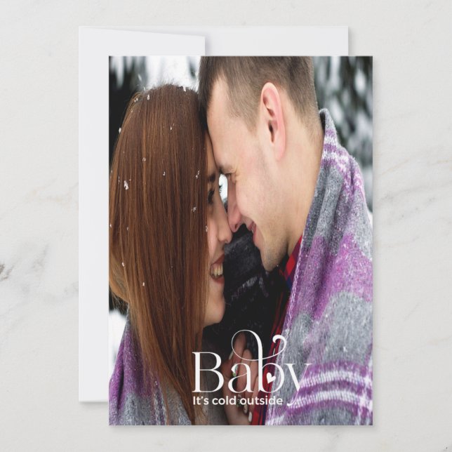 Baby It's Cold Outside Flat Holiday Card (Front)