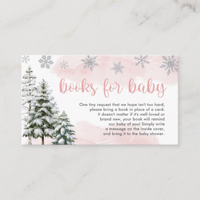 Baby it's Cold Outside Girl Books for Baby Enclosure Card (Front)