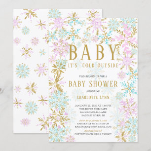 Baby It's Cold Outside Girl or Boy Baby Shower Invitation