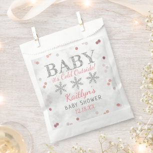 Baby It's Cold Outside Girls Winter Baby Favour Bags