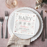 Baby It's Cold Outside Girls Winter Baby Napkin<br><div class="desc">Celebrate in style with these trendy baby shower napkins. This design is easy to personalise with your special event wording and your guests will be thrilled when they see these fabulous napkins.</div>