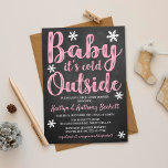 Baby It's Cold Outside Girls Winter Baby Shower Invitation<br><div class="desc">Celebrate in style with these trendy baby shower invitations. This design is easy to personalise with your special event wording and your guests will be thrilled when they receive these fabulous invites.</div>