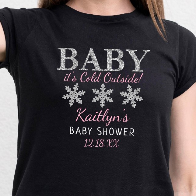 Baby It's Cold Outside Girls Winter Baby T-Shirt (Creator Uploaded)