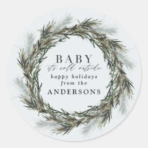 Baby it's cold outside holiday stickers