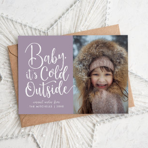 Baby It's Cold Outside Magnetic Holiday Photo Card