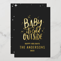 Baby its cold outside modern minimal Christmas