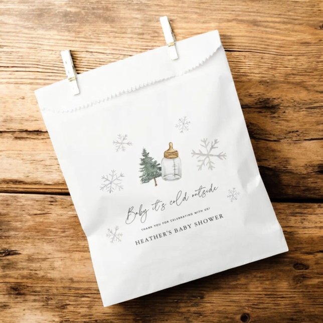 Baby It's Cold Outside Mountain Winter Baby Shower Favour Bags (Creator Uploaded)