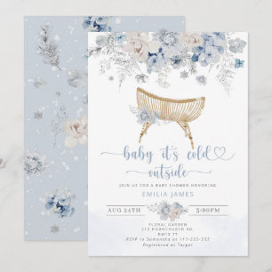 Baby its cold outside nursery baby shower invitation