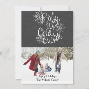 Baby It's Cold Outside One Photo Christmas Card