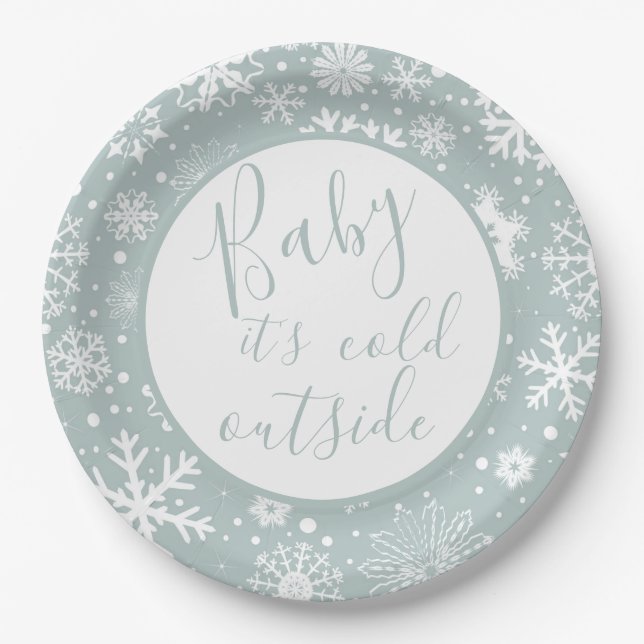 Baby It's Cold Outside Paper Plates (Front)