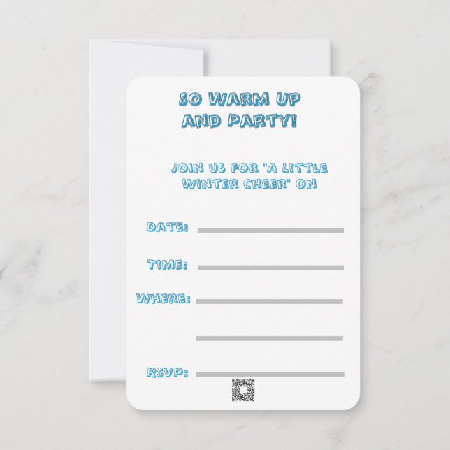 Baby It's Cold Outside! Party Supplies Invitation (Back)