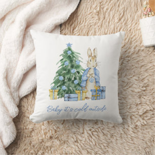 Baby it's cold outside Peter Rabbit Cushion
