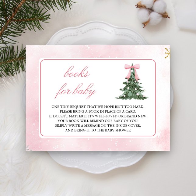 Baby It's Cold Outside Pink Bow Book Request Enclosure Card (Creator Uploaded)