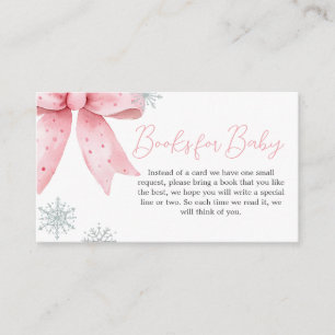 Baby Its Cold Outside Pink Bow Books for Baby Enclosure Card