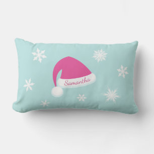 Baby it's Cold Outside Pink & Turquoise Pillow