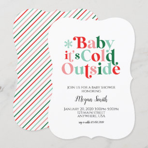 Baby It's Cold Outside Retro Baby Shower Invitation