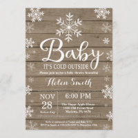 Baby Its Cold Outside Rustic Winter Baby Shower