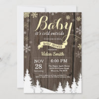 Baby its Cold Outside Rustic Winter Baby Shower