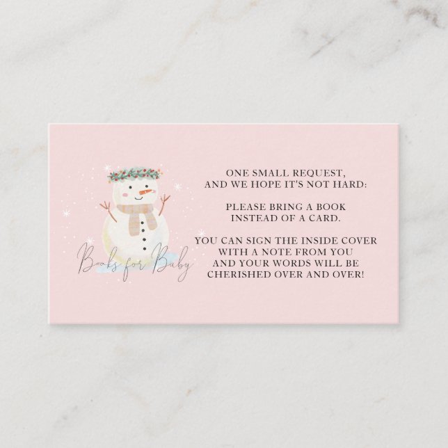 Baby It's Cold Outside Shower Books For Baby Cards (Front)