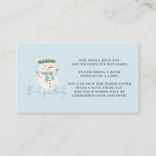 Baby It's Cold Outside Shower Books For Baby Cards (Front)