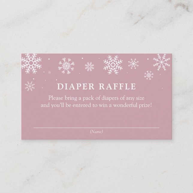 Baby it's Cold Outside Shower Diaper Raffle Ticket Enclosure Card (Front)