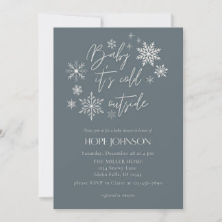 baby its cold outside shower invitation