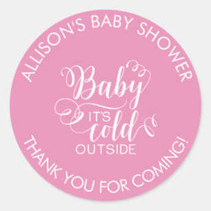 Baby It's Cold Outside Shower It's Favour Sticker
