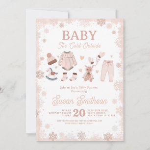 Baby It's Cold Outside Shower Neutral Snow Invitation