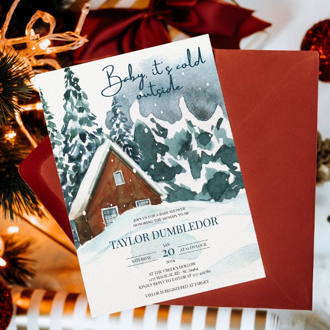 Baby it's cold outside Shower Winter Christmas Invitation (Creator Uploaded)