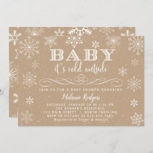 Baby It's Cold Outside Snow Baby Shower Invite