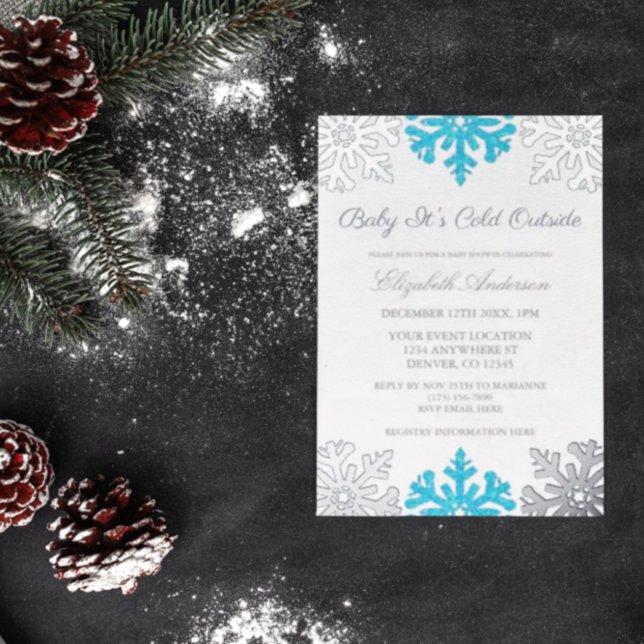 Baby It's Cold Outside Snowflake Baby Shower (Creator Uploaded)