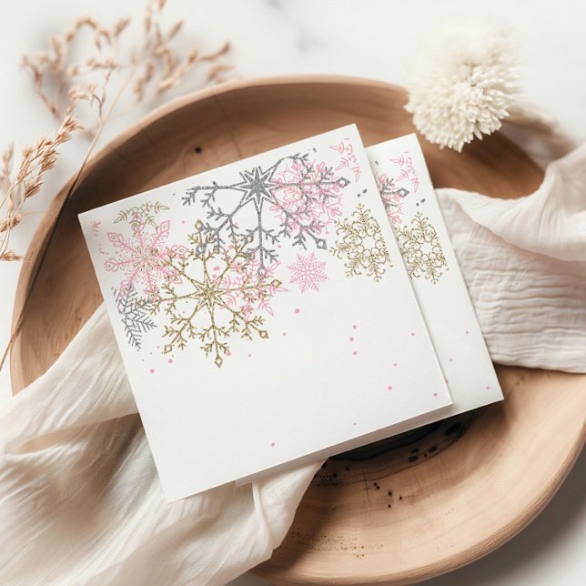 Baby It's Cold Outside Snowflake Baby Shower Napki Napkin (Creator Uploaded)